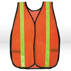 14601 ERB Safety Vest,High Gloss Tape,Reflective,Non-ANSI,Polyester,One Size,Orange