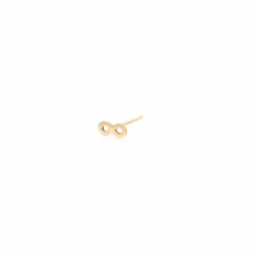 14k Gold Single Itty Bitty Infinity Stud Earring