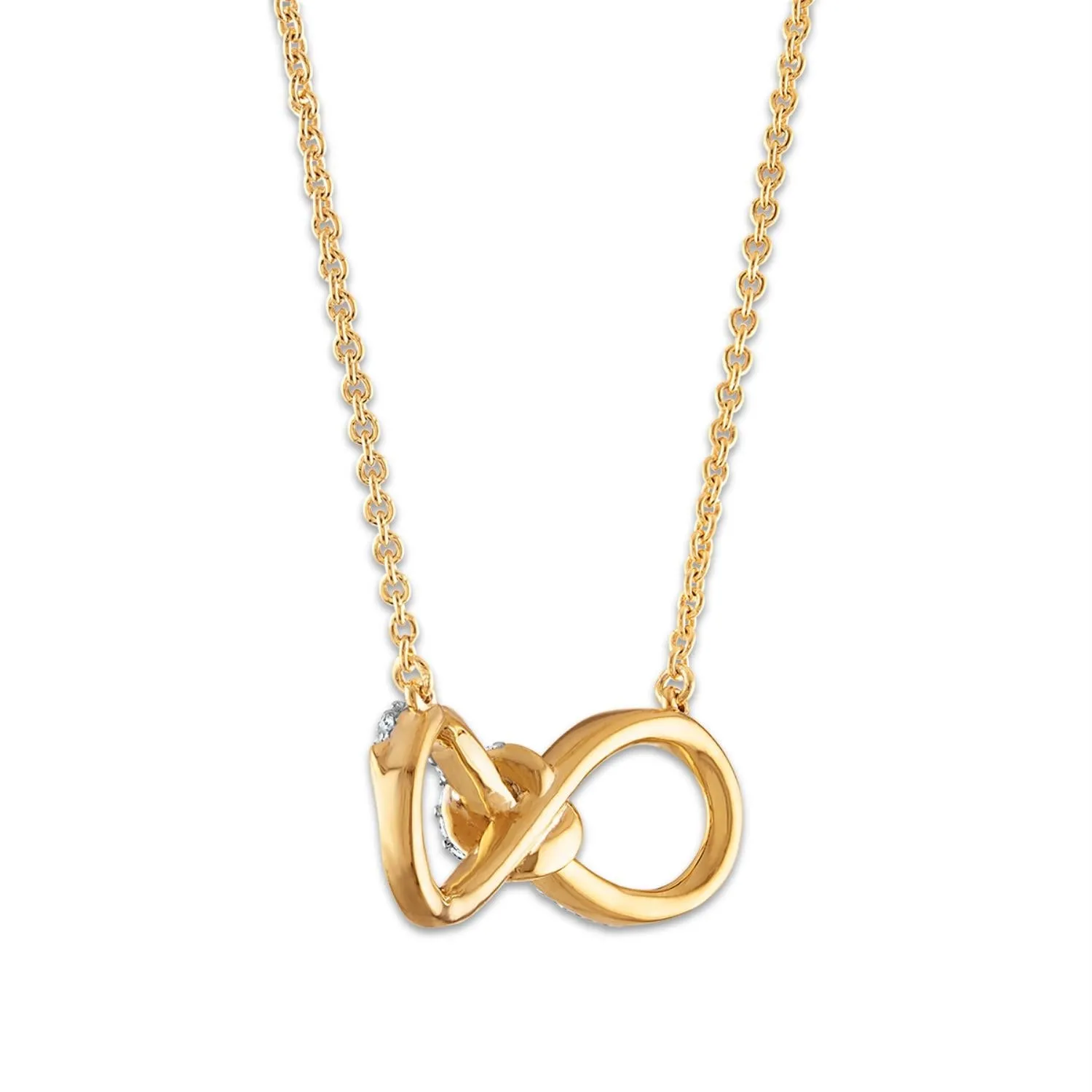 1/6 CTW Diamond Infinity 17.5-inch Necklace in 10KT Yellow Gold