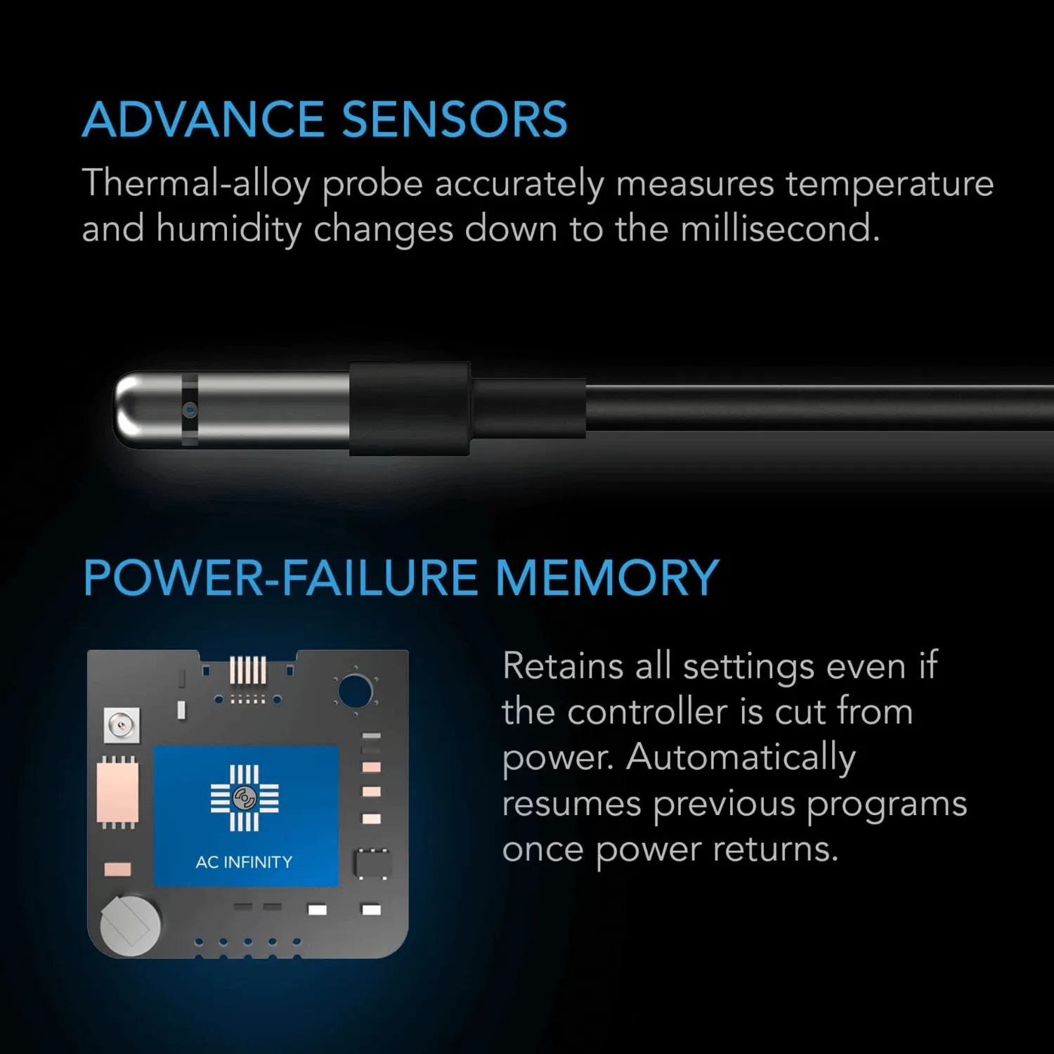 AC Infinity CONTROLLER 69, Independent Programs for Four Devices, Dynamic Temperature, Humidity, Scheduling, Cycles, Levels Control, Data App