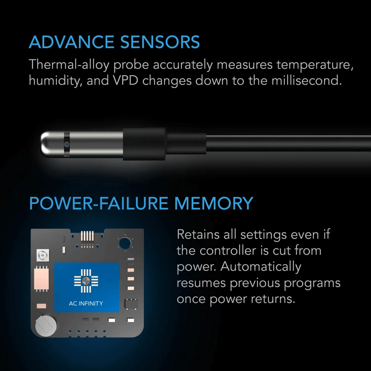 AC Infinity CONTROLLER 69 WiFi, Independent Programs for Four Devices, Dynamic Temperature, Humidity, Scheduling, Cycles, Levels Control, Data App