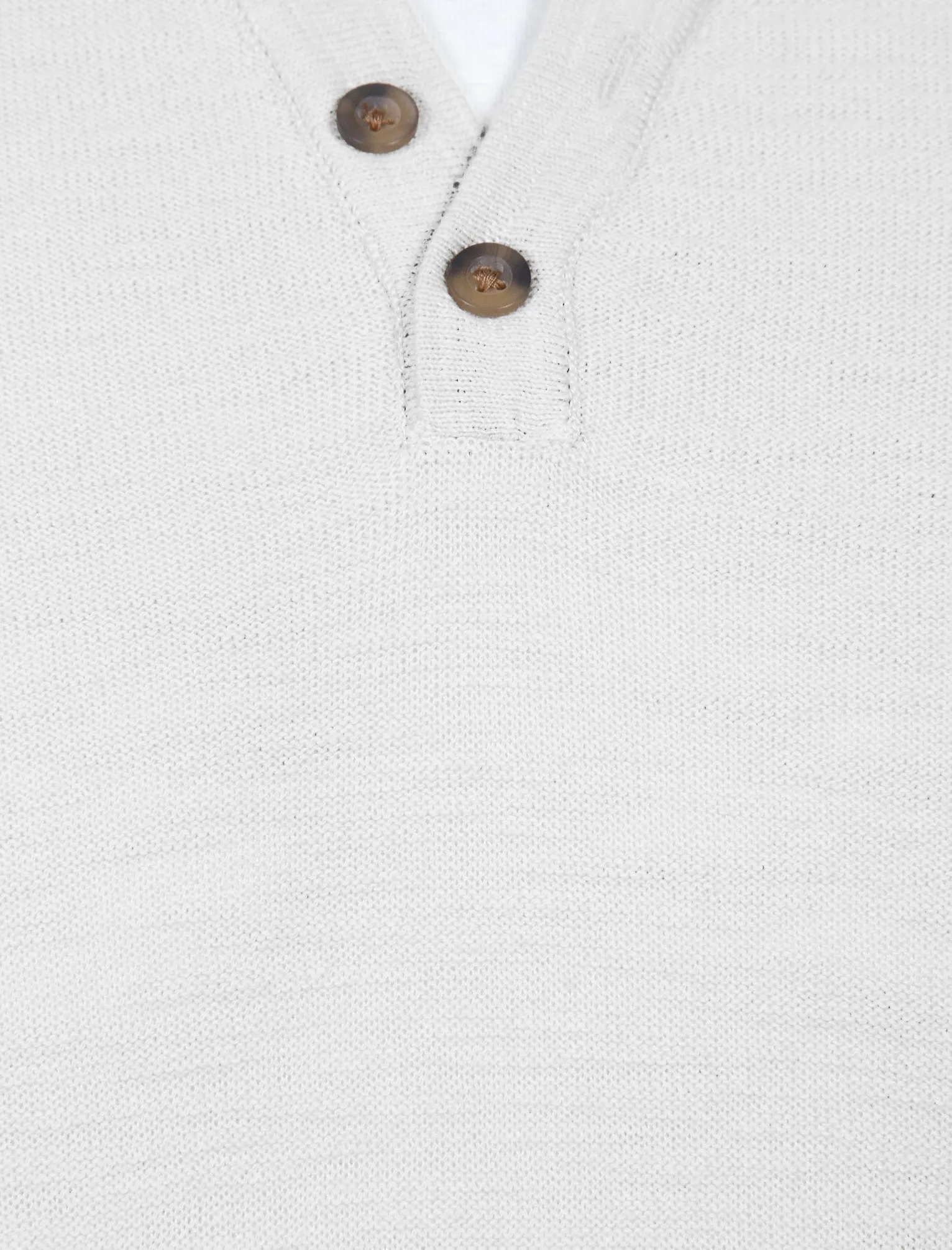 Ashcroft Y Neck Mock T-Shirt Insert Jumper In Optic White - Dissident