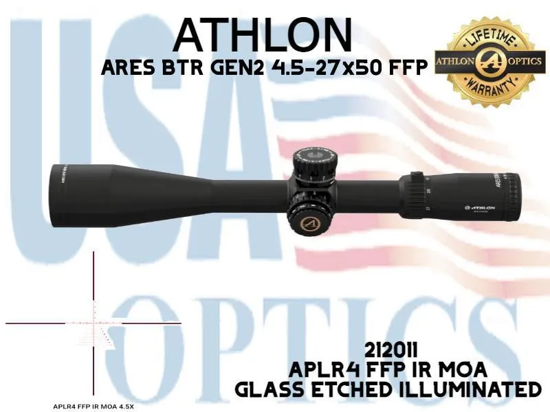 ATHLON, 212011, ARES BTR GEN2 4.5-27x50 APLR4 MOA