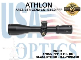 ATHLON, 212012, ARES BTR GEN2 2.5-15x50 APRS5 FFP IR MIL HD