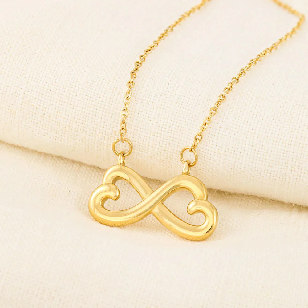 Beautiful Heart Infinity Necklace With Mom To Daughter Remember Always Message Card