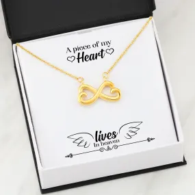 Beautiful Heart Infinity Necklace With Remembrance Piece Message Card