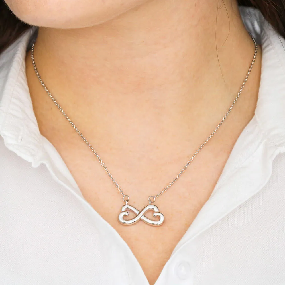 Beautiful Heart Infinity Necklace With Remembrance Piece Message Card