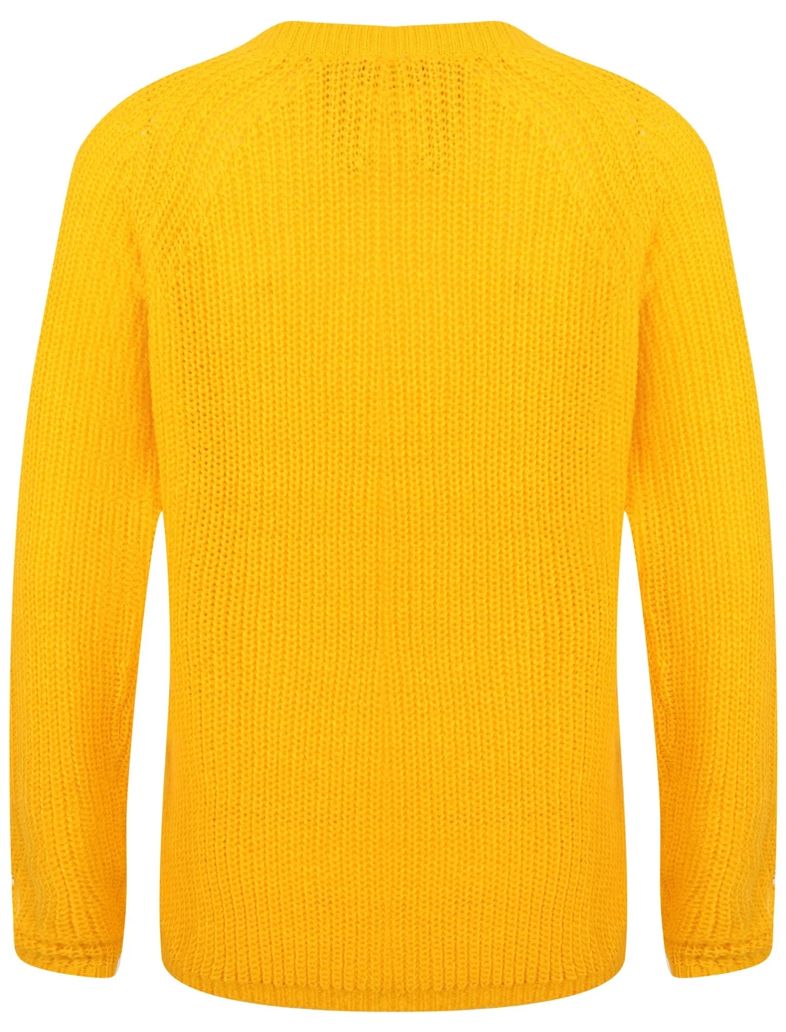 Bilberry Crew Neck Fisherman Knit Jumper In Golden Rod - Tokyo Laundry