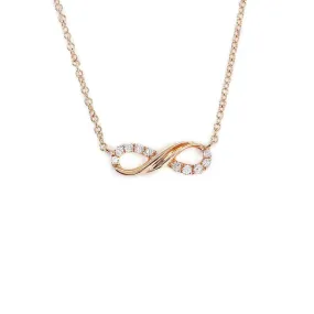 Brittany Kylie Infinity Shaped Lab Grown Diamond Necklace in 18K Gold