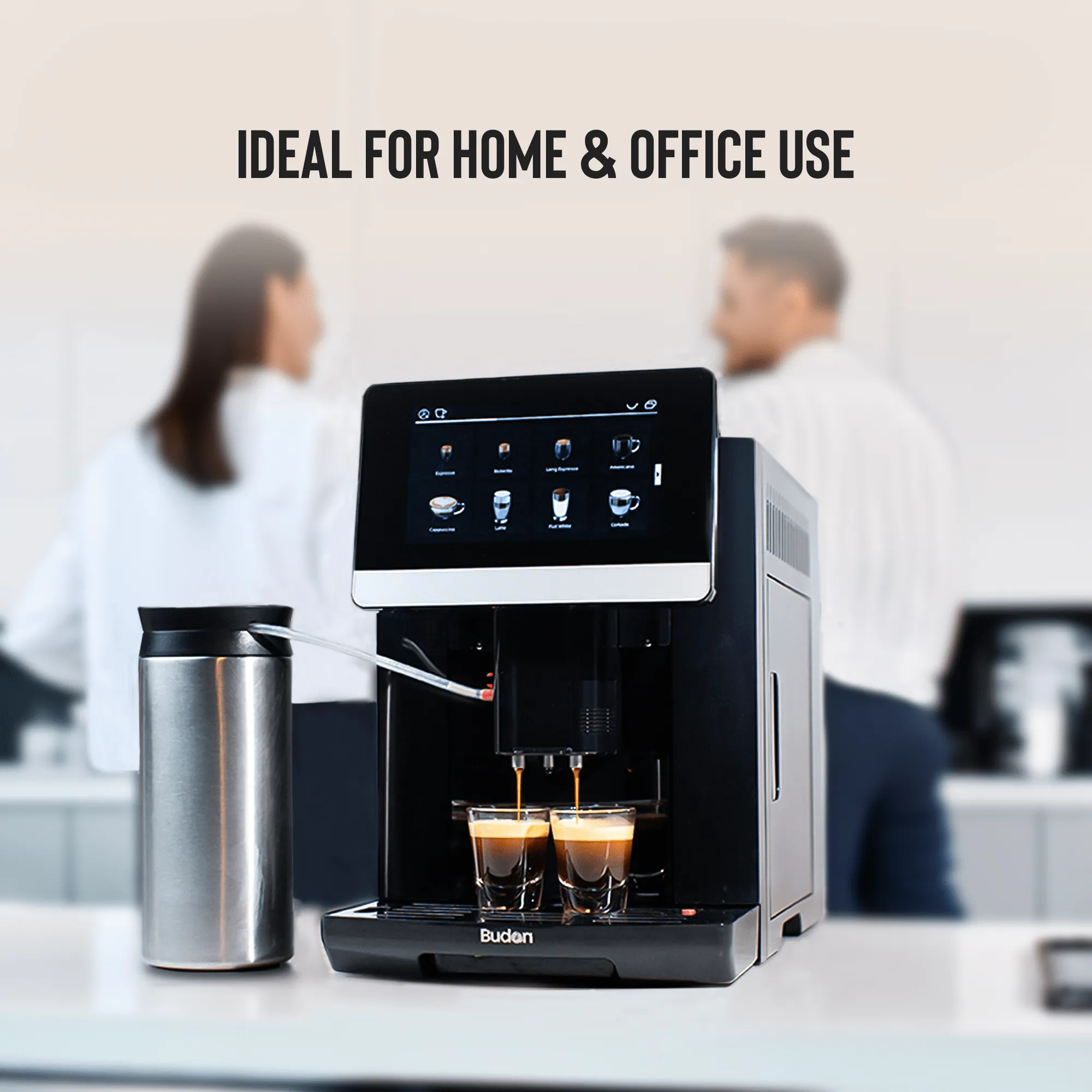 Budan Infinity Bean To Cup Coffee Machine with 7" Display, 19  Customizable Beverages, 15 Bar Pressure