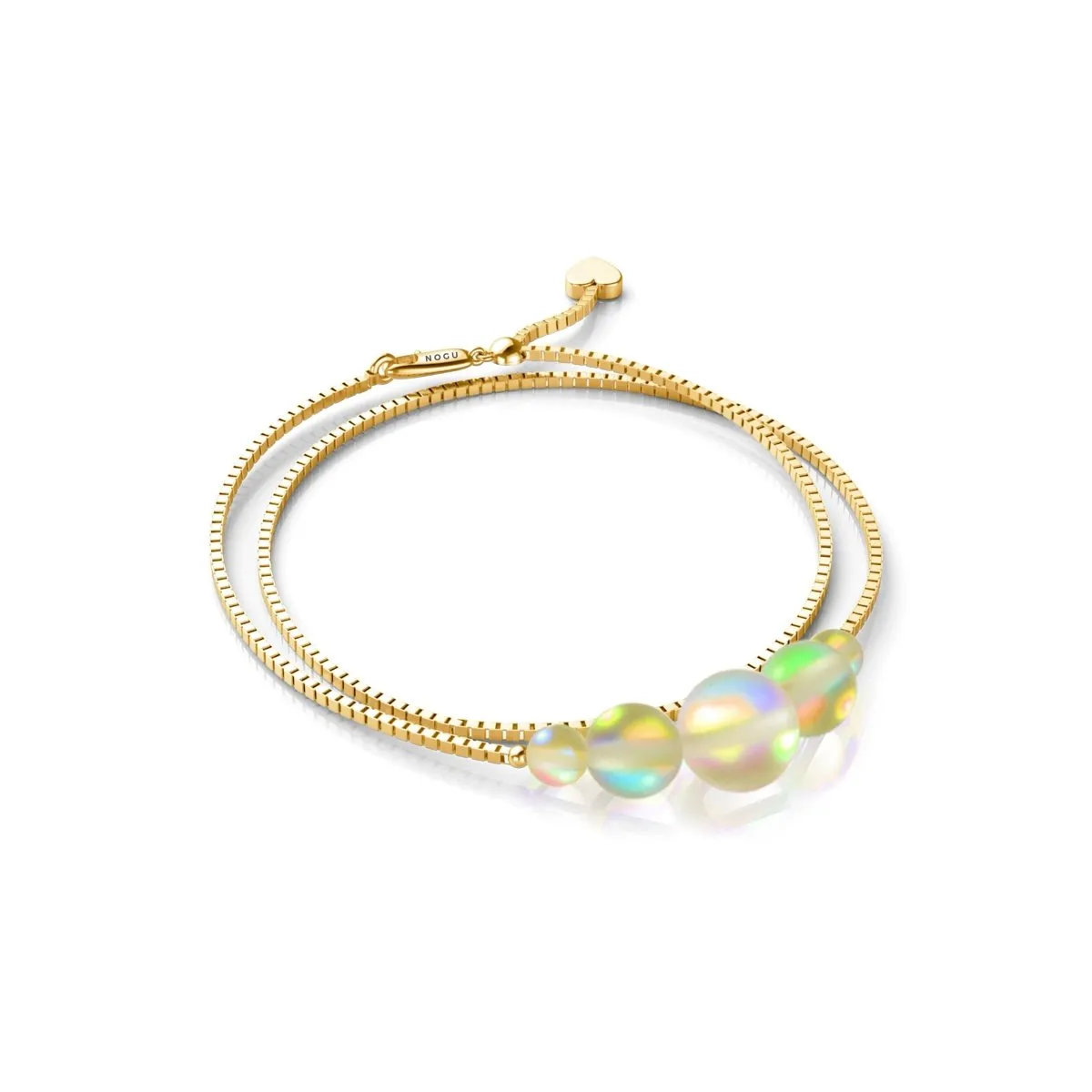 Canary | Gold Vermeil | Mermaid Glass Infinity Clasp Anklet