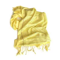 College Ruled Scarf. Lined Paper linen-weave pashmina