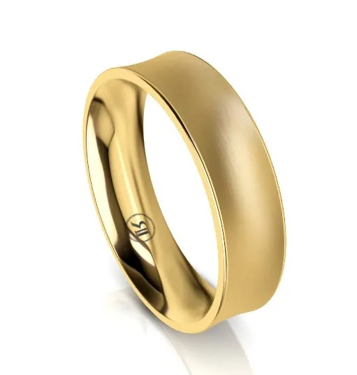 Concave Comfort Fit Wedding Ring (EA) - Yellow Gold