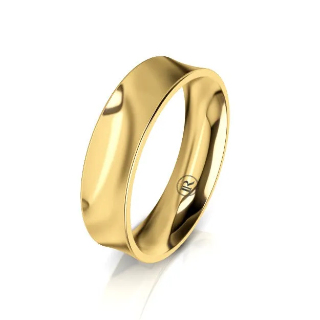 Concave Comfort Fit Wedding Ring (EA) - Yellow Gold