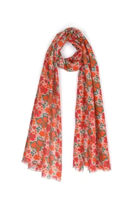 Cottage Floral Printed Cotton Modal Scarf