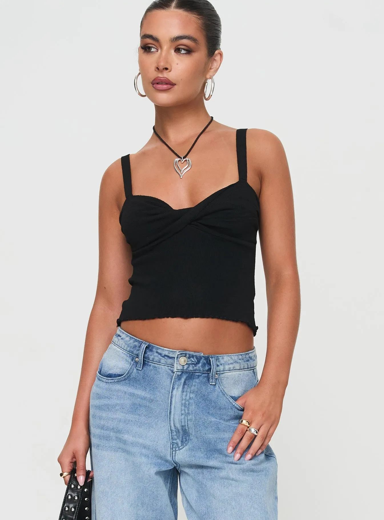 Dalma Twist Top Black