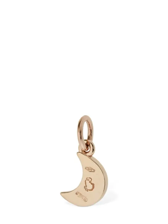 DoDo   9KT Rose gold Luna charm w/ diamonds 