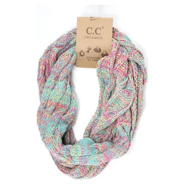 Four-Tone CC Infinity Scarf SF816