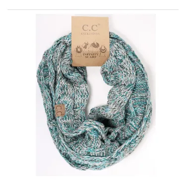 Four-Tone CC Infinity Scarf SF816