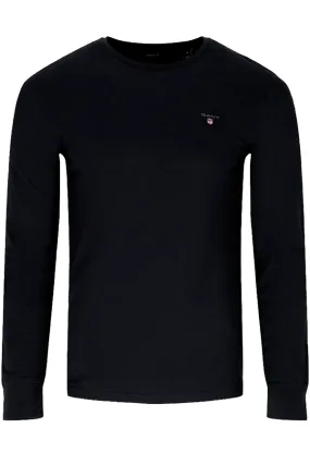 GANT Slim Pique L/S Tee Black