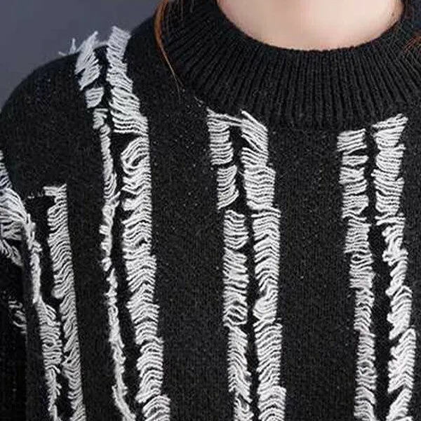 garden | Striped Fringe Sweater