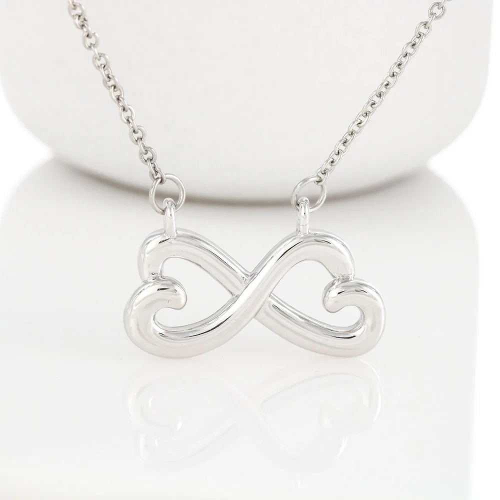 Gifts For Mom Infinity Heart Necklace With Adorable I Love You Message Card