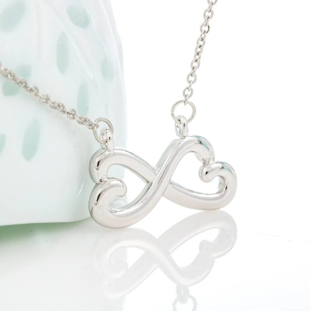 Gifts For Mom Infinity Heart Necklace With Adorable I Love You Message Card