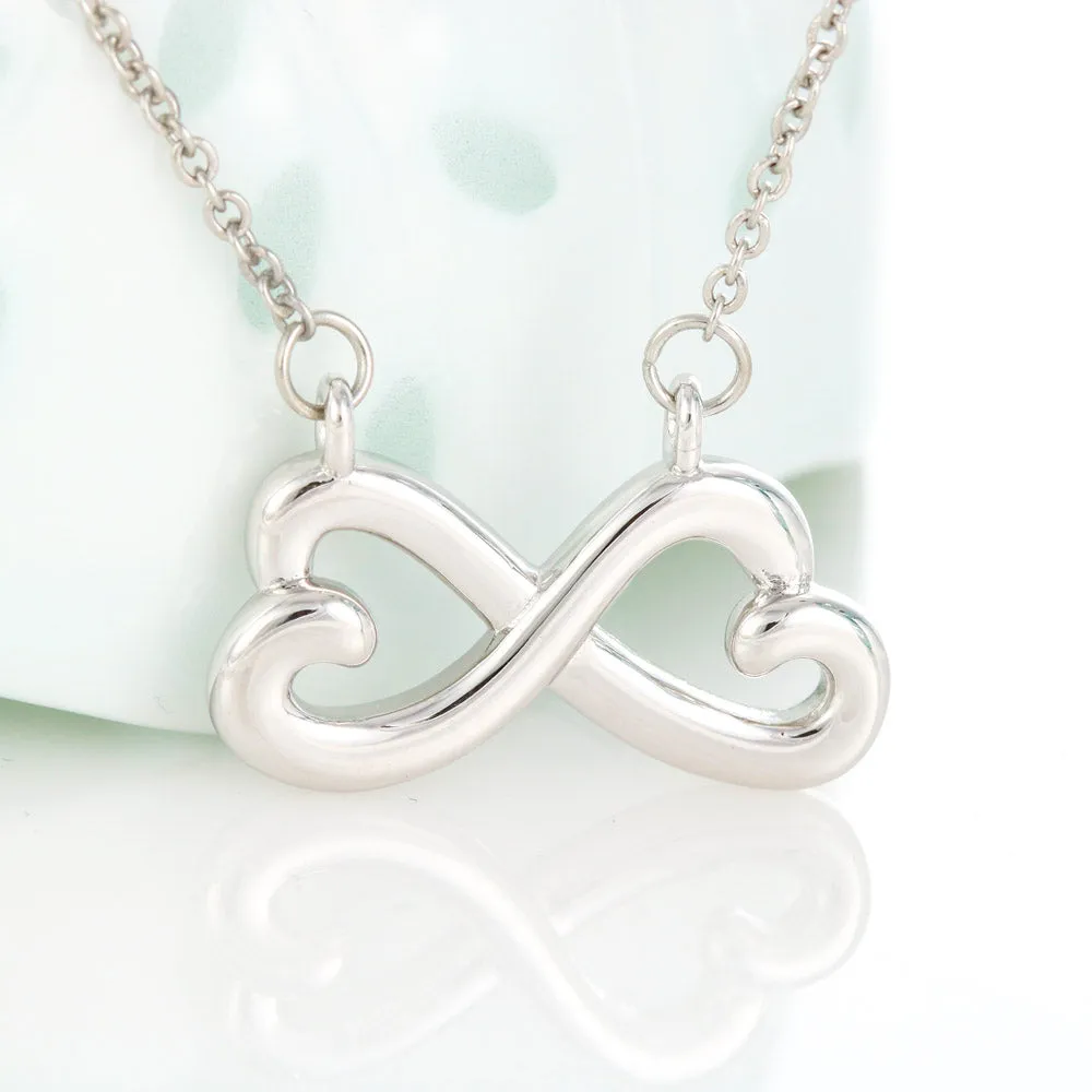 Gifts For Mom Infinity Heart Necklace With Adorable I Love You Message Card