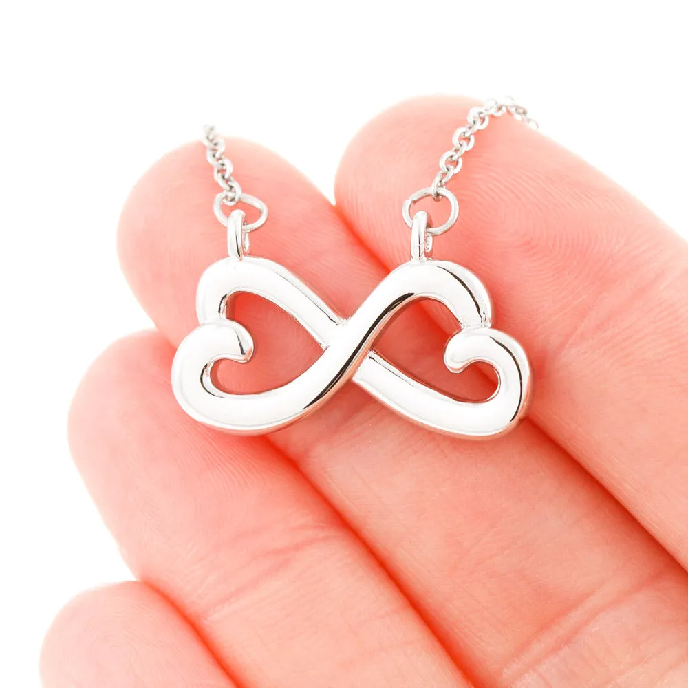 Gifts For Mom Infinity Heart Necklace With Adorable I Love You Message Card