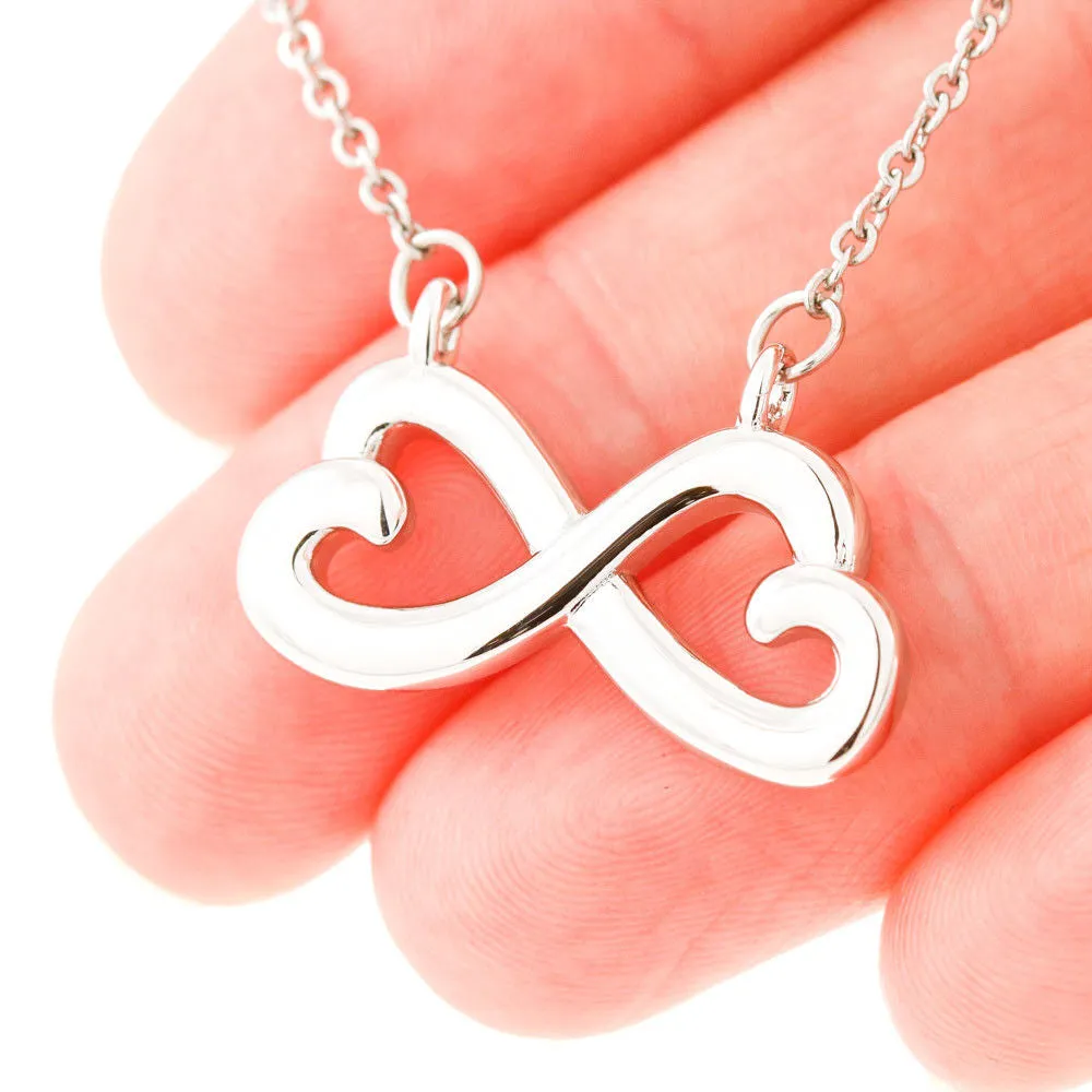 Gifts For Mom Infinity Heart Necklace With Adorable I Love You Message Card