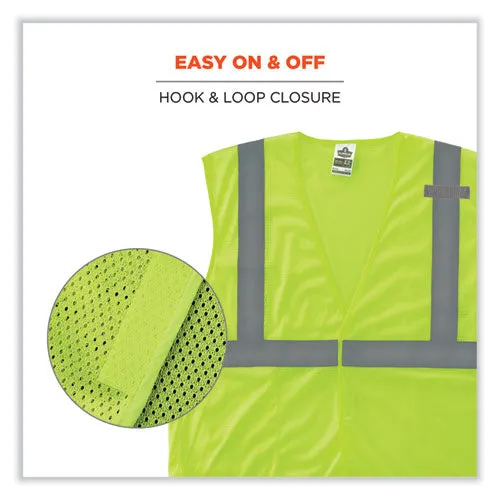 Glowear 8210hl-s Single Size Class 2 Economy Mesh Vest, Polyester, 4x-large, Lime, Ships In 1-3 Business Days