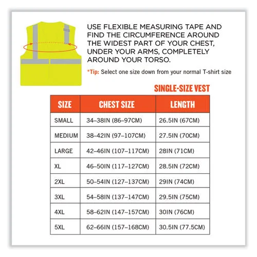 Glowear 8210hl-s Single Size Class 2 Economy Mesh Vest, Polyester, 4x-large, Lime, Ships In 1-3 Business Days