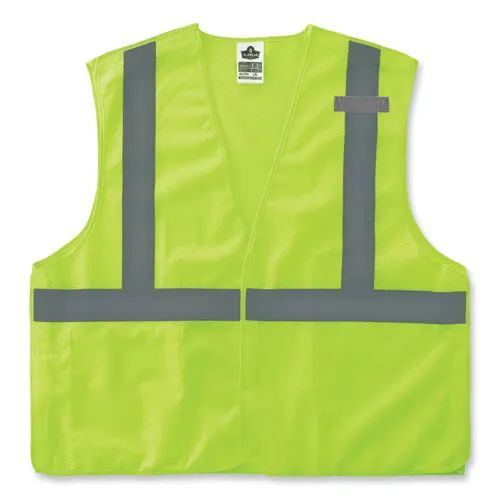 Glowear 8215ba-s Single Size Class 2 Economy Breakaway Mesh Vest, Polyester, Large, Lime