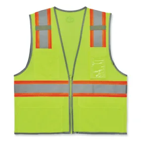 Glowear 8246z-s Single Size Class 2 Two-tone Mesh Vest, Polyester, Large, Lime, Ships In 1-3 Business Days