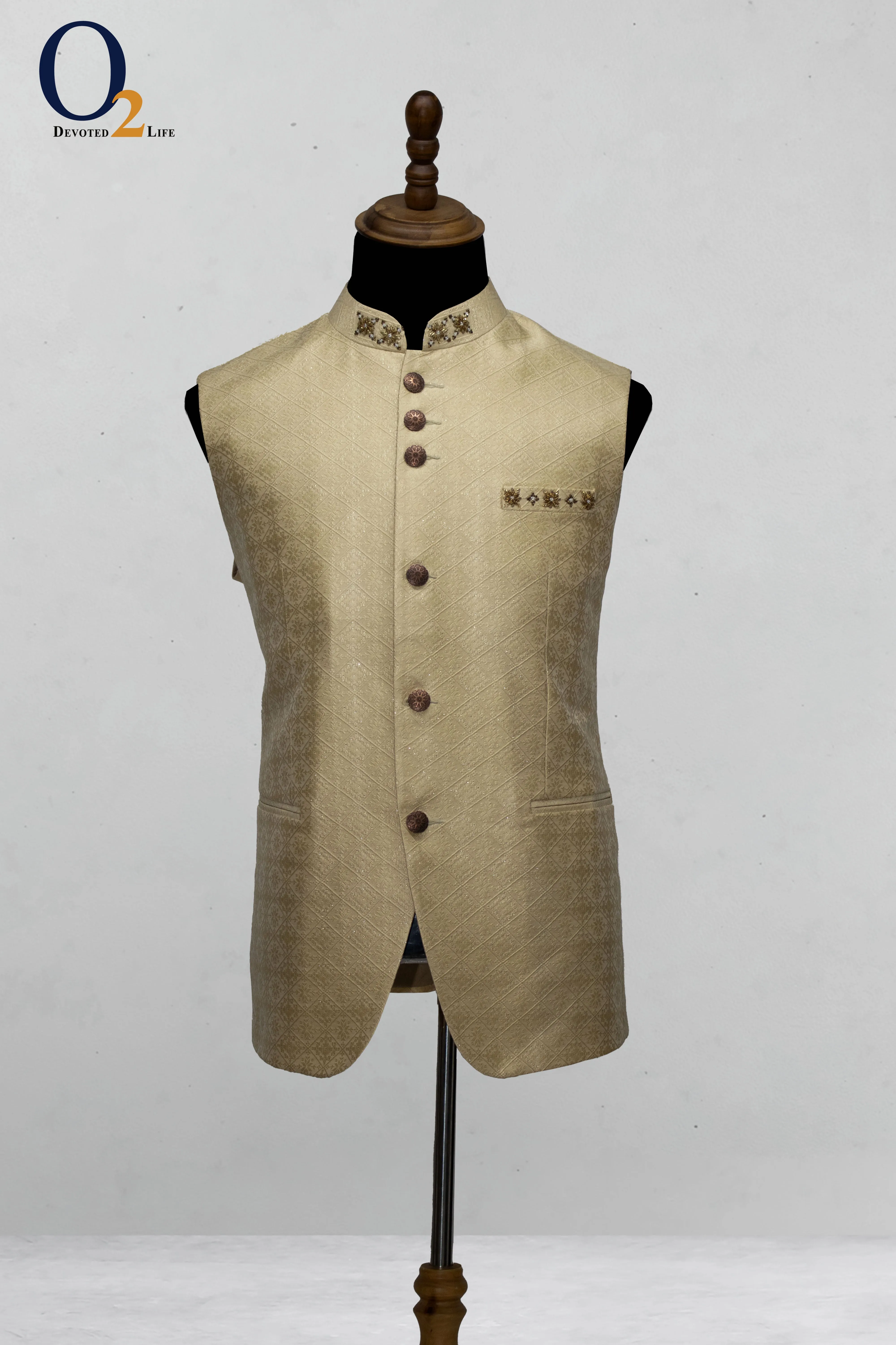 Golden Ethnic Vest