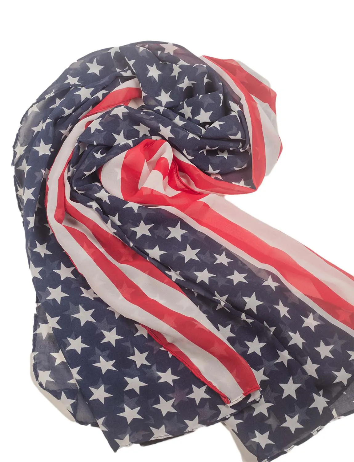 iB-iP Women's American Flag Prints Large Gorgeous Lightweight Long Fashion Scarf