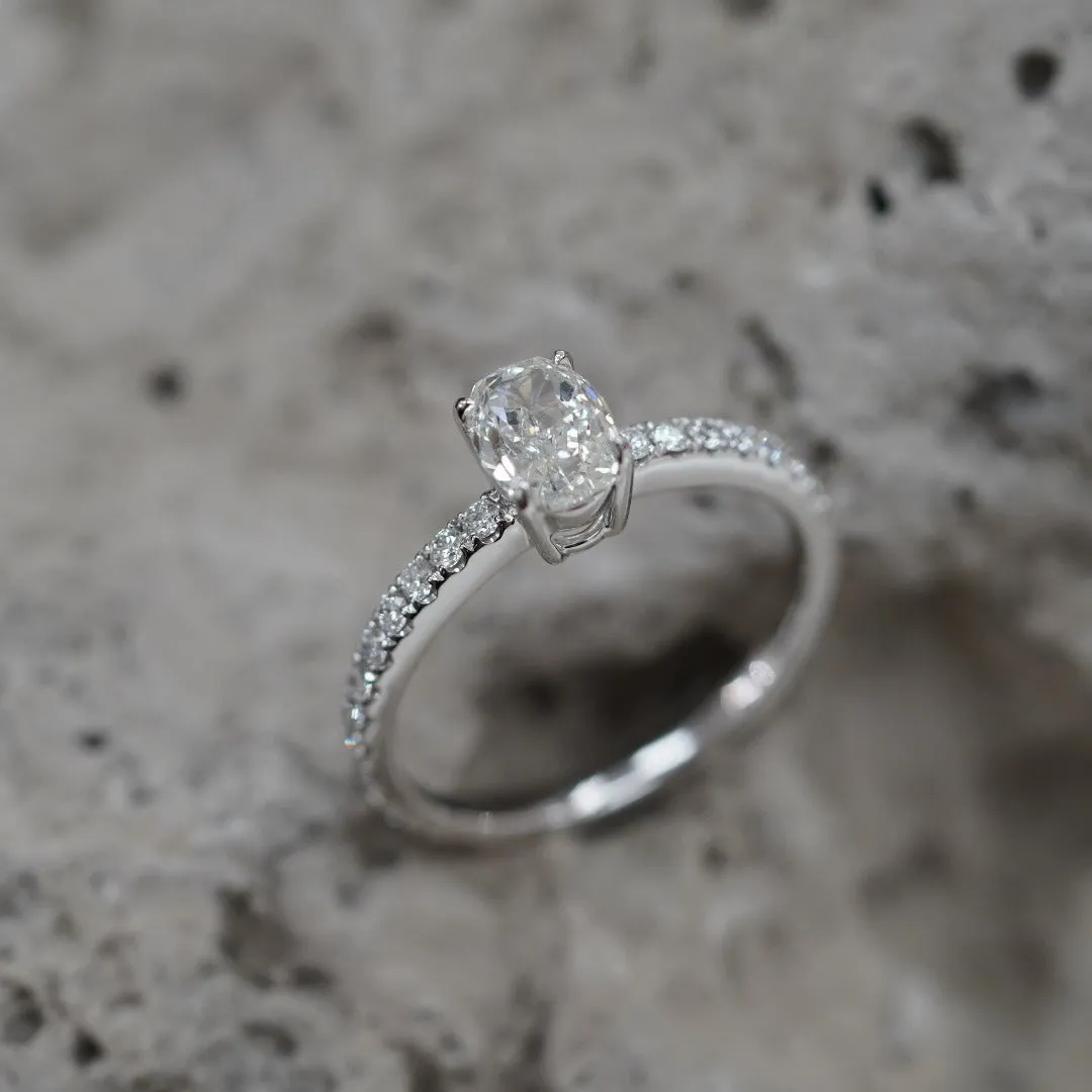 INFINITY - 18K White Gold Dual Diamond Engagement Ring