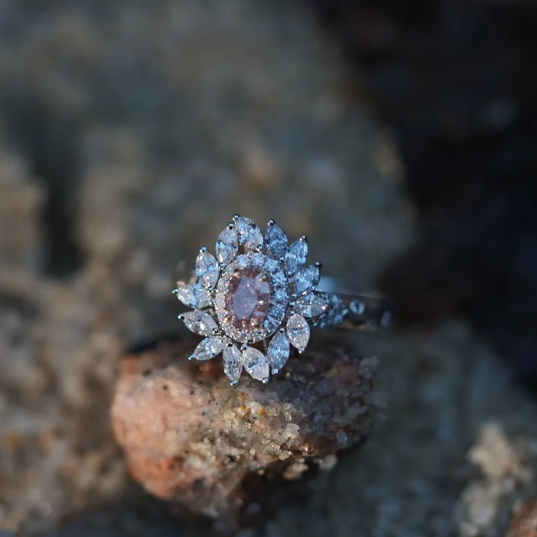 INFINITY - 18K White Rose Gold Diamond Ring