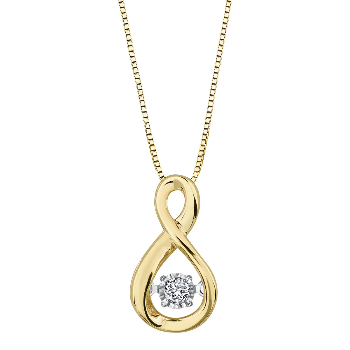 Infinity Dancing Diamond Pendant