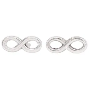 Infinity Earring Studs in White Gold