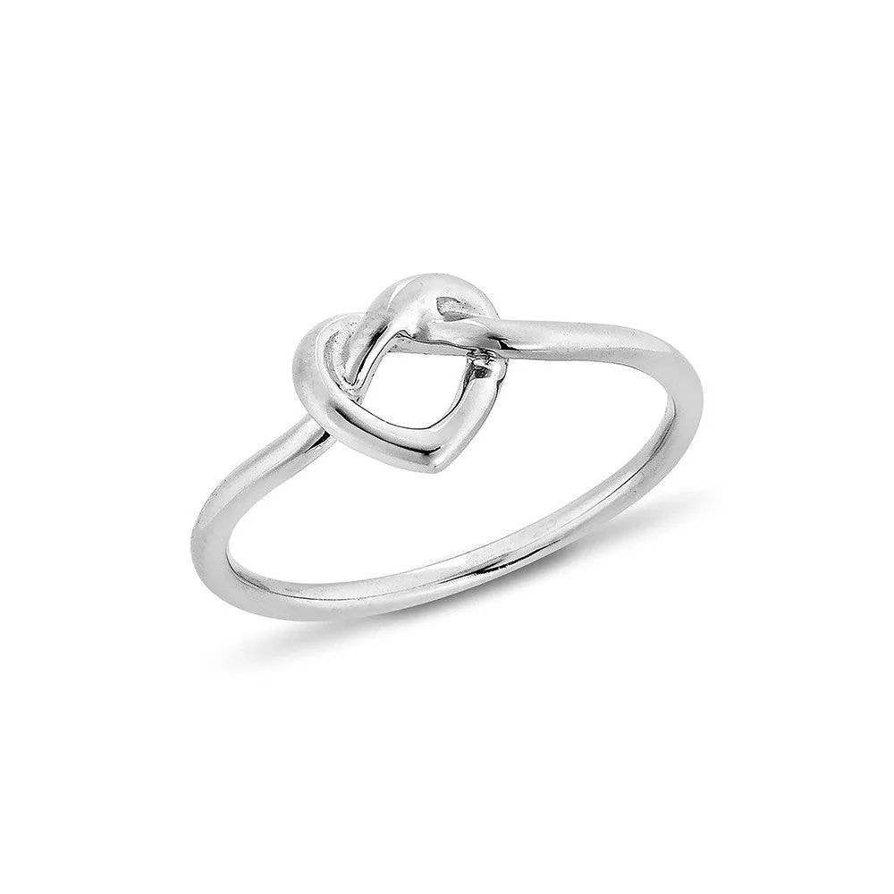 Infinity Heart Ring - Silver