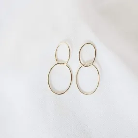 Infinity Hoop Earrings Gold