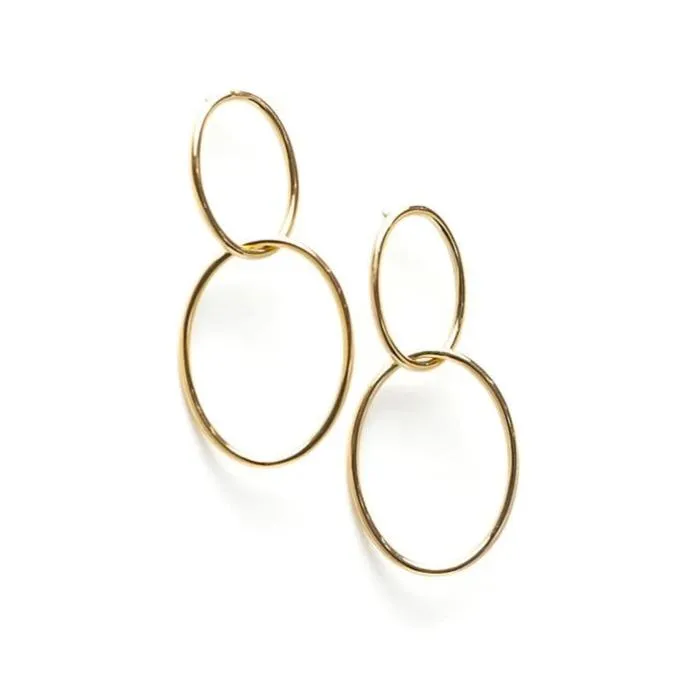 Infinity Hoop Earrings Gold