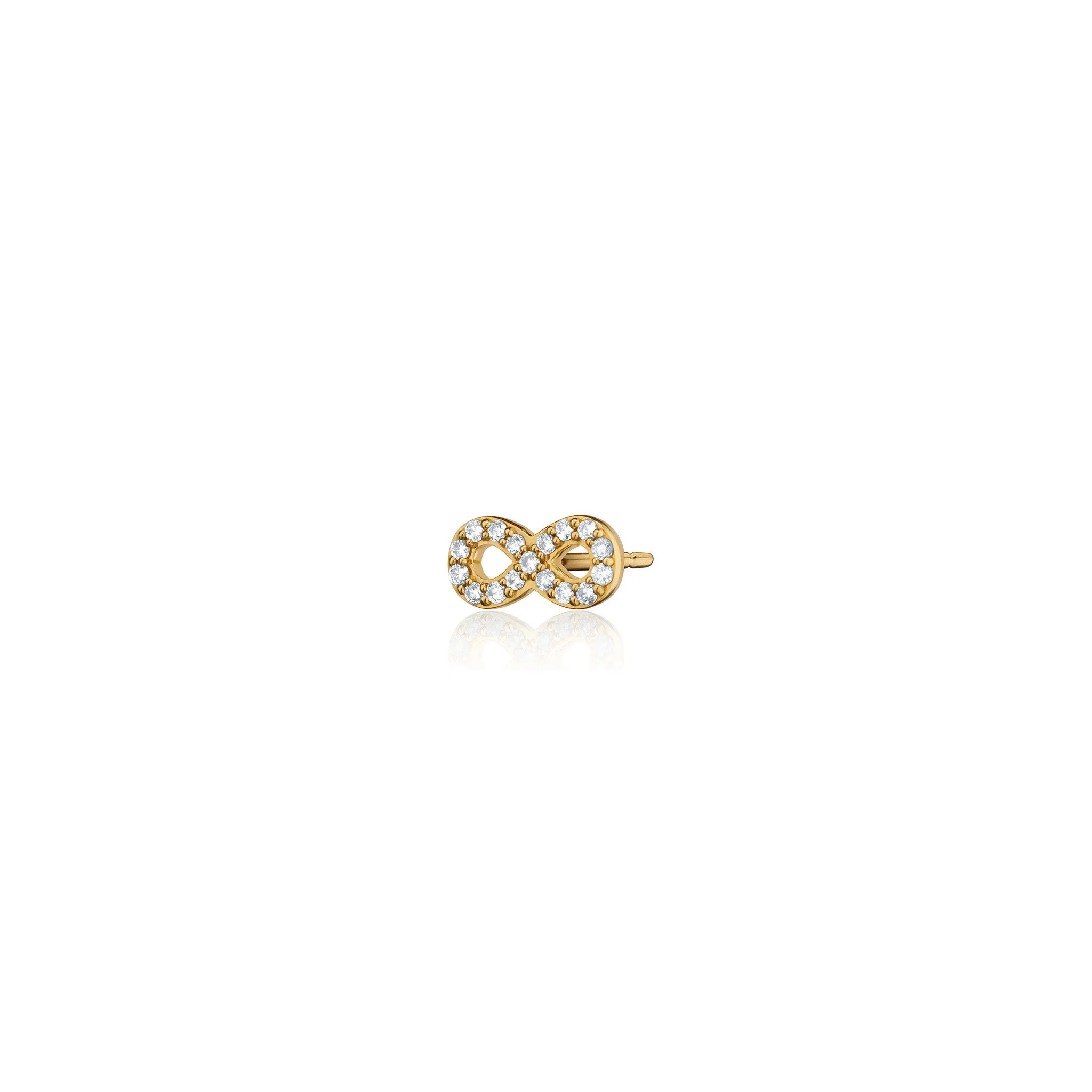 Infinity Stud Earrings with Diamonds