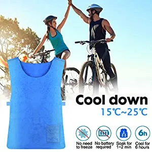 Instant Cooling Vest  -  PVA Water Activated Evaporative Cool Cold Vest