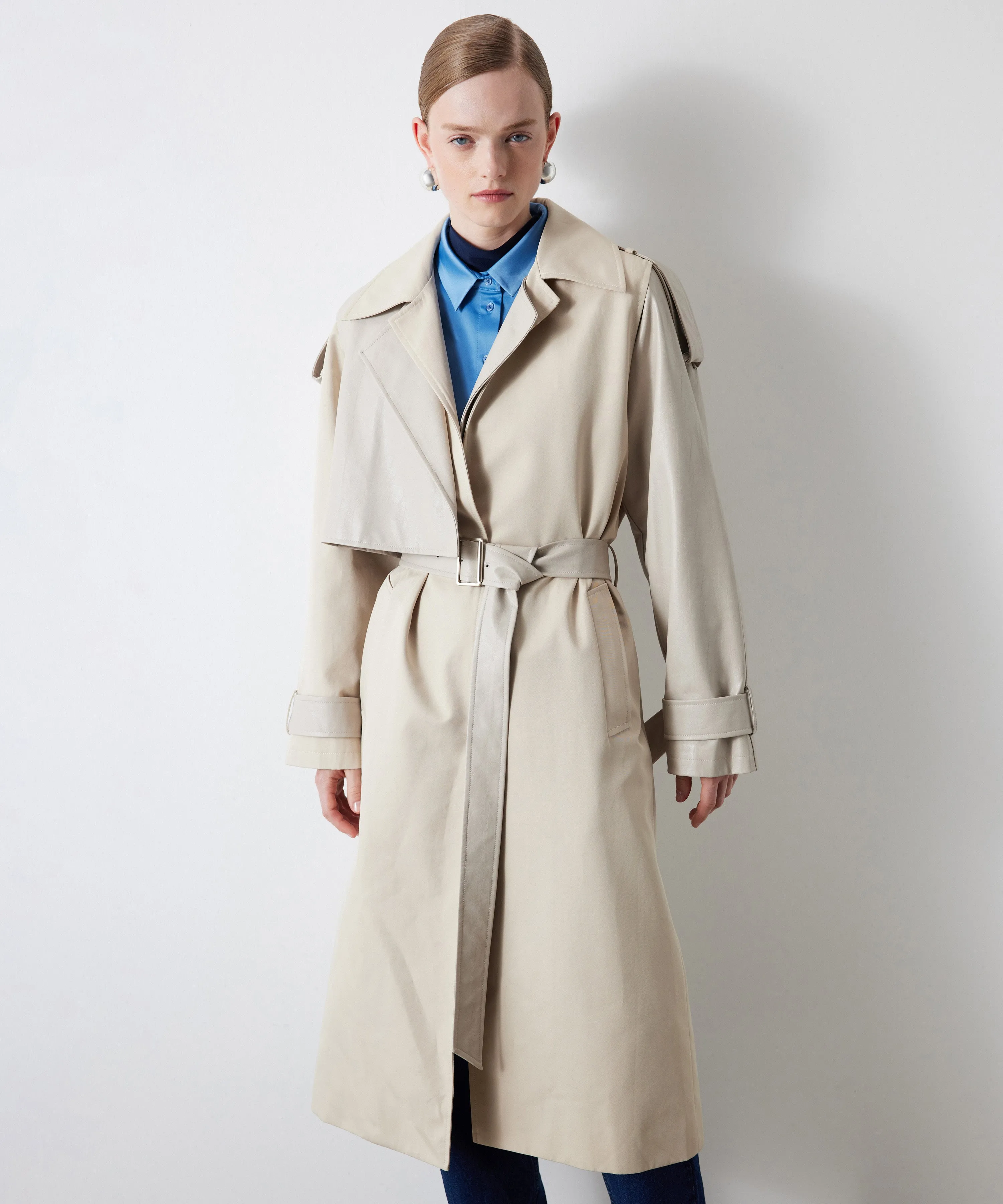 Ipekyol Two Piece Look Trench Coat Stone