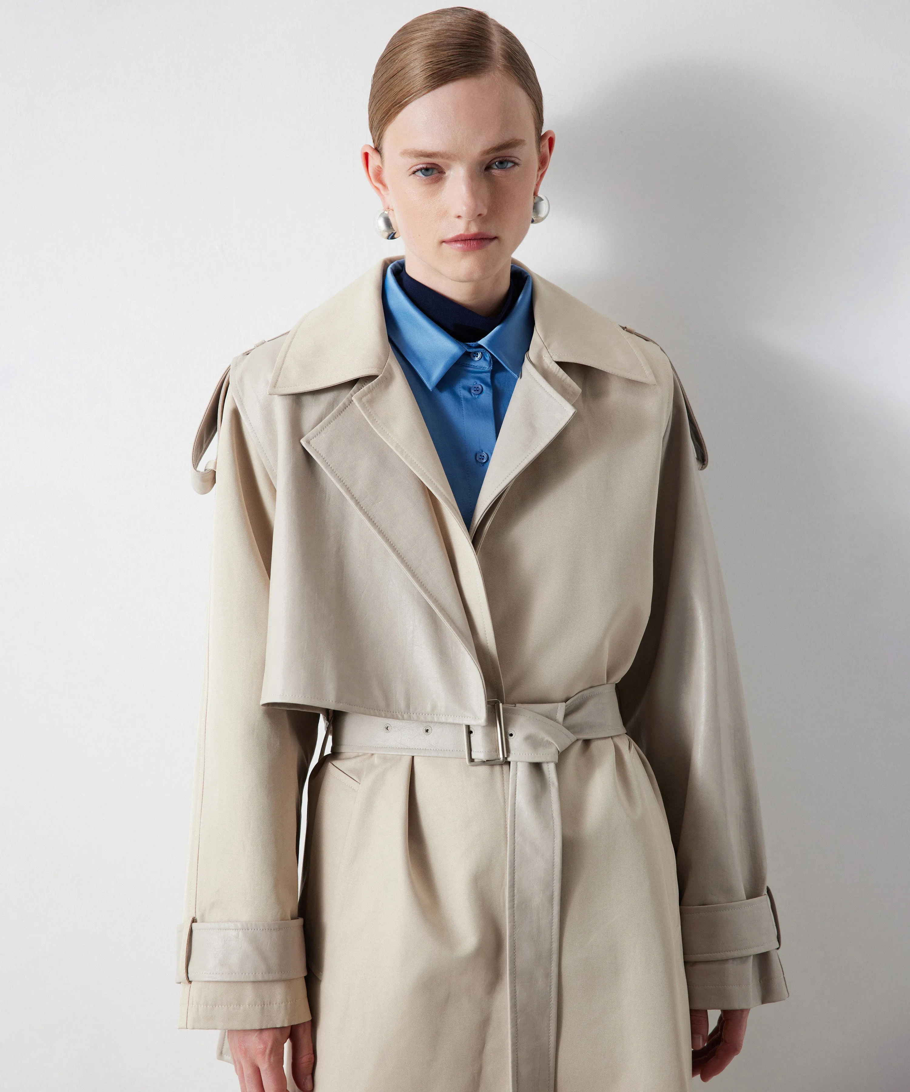 Ipekyol Two Piece Look Trench Coat Stone