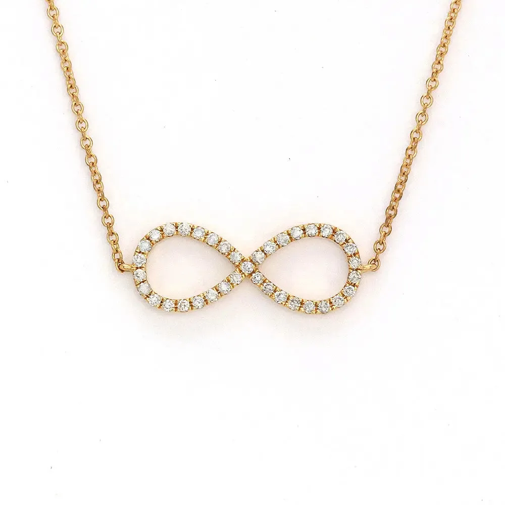 Ivanna Infinity Shaped Lab Grown Diamond Necklace in 18K Gold