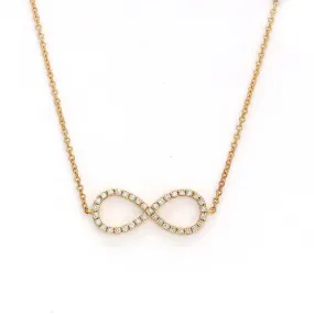 Ivanna Infinity Shaped Lab Grown Diamond Necklace in 18K Gold