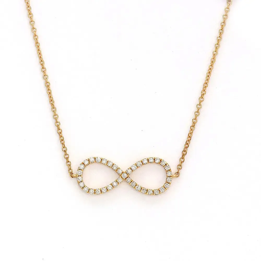 Ivanna Infinity Shaped Lab Grown Diamond Necklace in 18K Gold